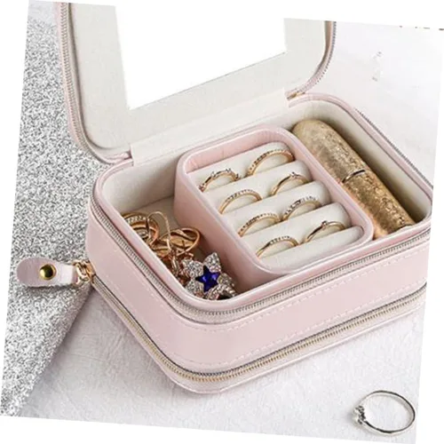 Vista 6 de FOMIYES Box Cosmetic Cases for Traveling Girls' Jewelry Joyero Para Mujer Rings Display Box Travel Cosmetic Bag Earring Organizer for Women Jewel