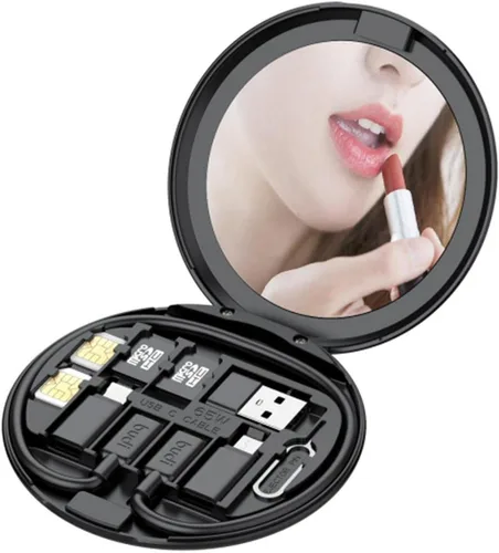Vista 4 de fonefunshop Budi - Funda para teléfono de viaje, 11 en 1, color negro