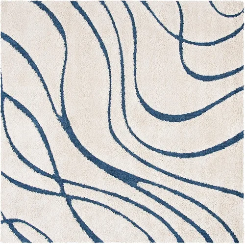 Vista 36 de Safavieh Florida Shag Collection - Alfombra de área de 2 x 3 pies, color crema/beige, diseño geométrico, felpa de 1.2 pulgadas de grosor, ideal