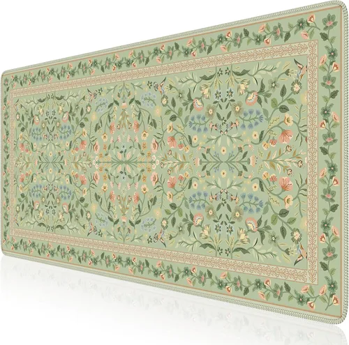 Vista 29 de iCasso Alfombrilla de mouse estética pequeña con diseño floral, mini alfombrilla de mouse portátil rosa, antideslizante y cómoda, de tela para mouse