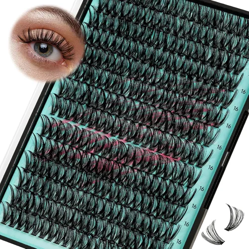 Vista 29 de Kit de Extensión de Pestañas, Kit de Racimos de Pestañas DIY 168Pcs con Pegamento de Unión y Sello Impermeable, Removedor de Pestañas para Kit