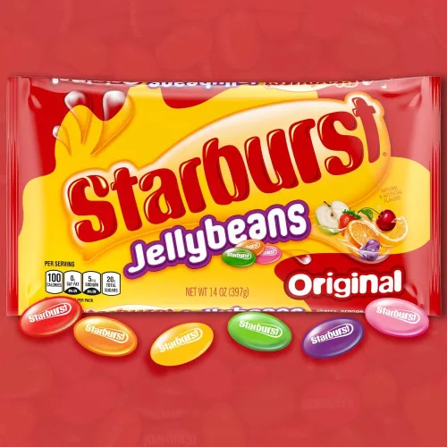 Vista 5 de STARBURST Caramelos de gomita originales de Jelly Beans, bolsa de 14 onzas