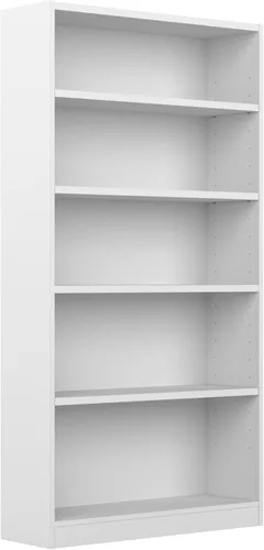 Vista 10 de Bush Furniture Universal - Estantería pequeña de 2 estantes en acabado gris ceniza, estantería de almacenamiento bajo y exhibición