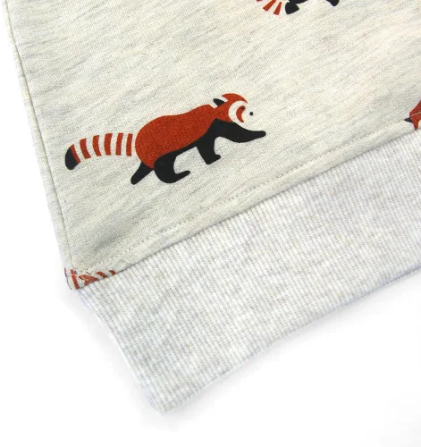 Vista 5 de Sudaderas para niños pequeños con estampado de cuello redondo y manga larga de algodón