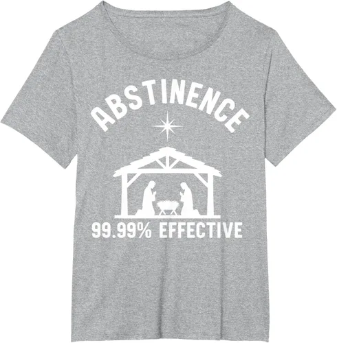 Vista 51 de Abstinence 99.99 Percent Effective Nativity Christmas Joke T-Shirt