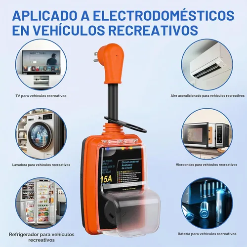 Vista 5 de Nilight Adaptador de corriente protector contra sobretensiones RV de 15 a 30 amperios, monitor de voltaje de 2100 julios, convertidor 5-15P a