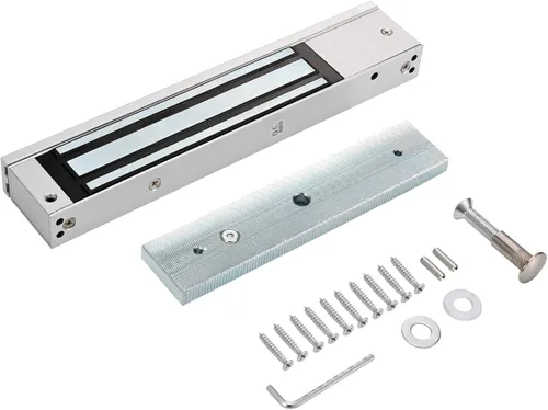 Vista 6 de Sistema de control de acceso para puerta, impermeable, NFC RFID, kit de cerradura magnética eléctrica de 600 libras, con botón de salida táctil