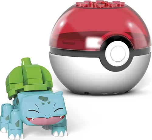 Vista 2 de Mega Construx Pokemon Bulbasaur - Juego de construcción, juguetes de construcción para niños [Exclusivo de Amazon]