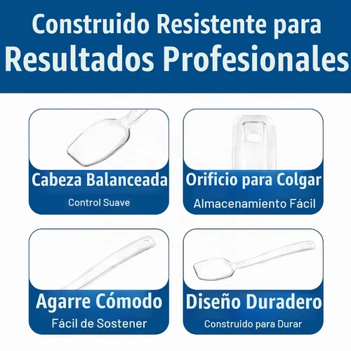 Vista 4 de Cucharas para servir Carlisle, sólidas y perforadas, para buffet/ensaladas 0.25 oz - 0.8 oz (paquete de 12 unidades), Transparente, 12