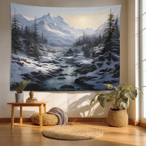 Vista 29 de Batmerry Abstract Repeat Polyester Tapestry, Tiled Directional Lightweight Wall Hanging High-Definition Print Backdrop For Dorm Room Bedroom Living