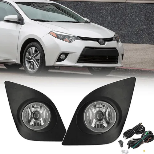Vista 2 de Kit de repuesto de lámpara antiniebla delantera con bombilla halógena (LH+RH) para Toyota Corolla 2014 2015 2016