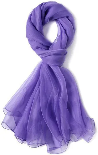 Vista 3 de K-Elewon Bufanda de seda de color sólido, bufandas de moda, mantones largos y ligeros para mujer