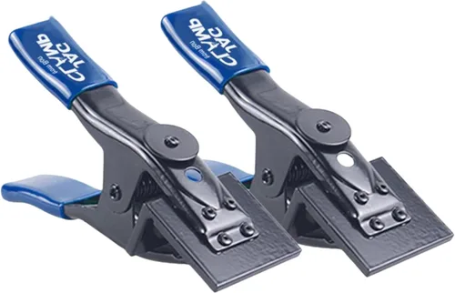 Vista 2 de Bon Jag Clamp Line Holder (par) – Abrazaderas de línea Mason de servicio pesado para ladrillo, bloque y valla – Control de cuerda vertical