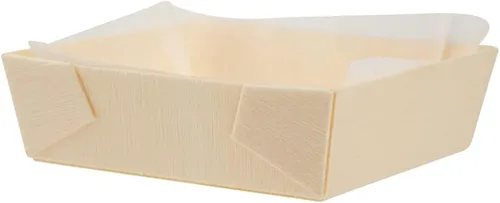 Vista 14 de Restaurantware Taipei - Moldes de madera para hornear de 3 onzas, 100 moldes desechables listos para horno, con forros de papel, recipientes