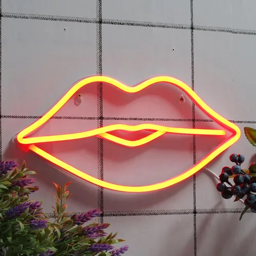 Vista 4 de AdvPro Lips Kiss Girl Room Flex Silicone LED Neon Sign - Azul - st16s32-fnu0048-b