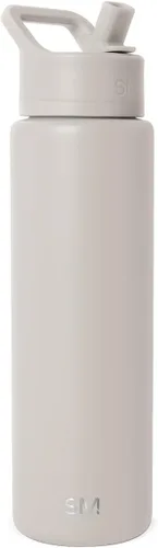 Vista 105 de Simple Modern botella de agua con tapa con pajita, termo de acero inoxidable con aislamiento al vacío, reutilizable, sin BPA, sin fugas