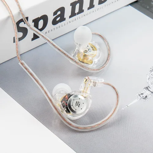 Vista 23 de KZ Castor - Auriculares intrauditivos, sonido de graves mejorado HiFi, IEMs aislantes de ruido ajustables, auriculares con cable de doble