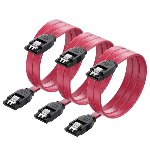 Vista 10 de Cable Matters Paquete de 3 cables rectos SATA III de 6 Gbps, negro, 18
