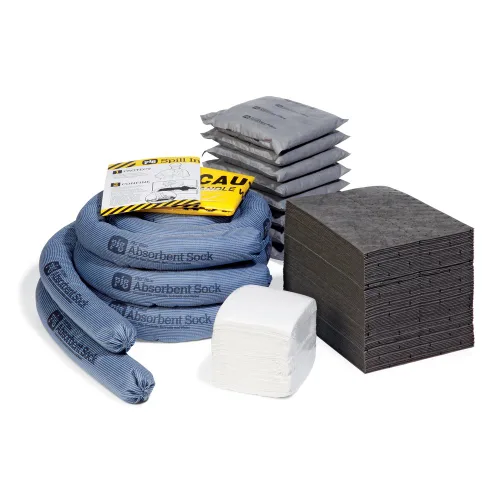 Vista 2 de Pig Kit de derrames en gabinete grande de pared Absorción de 17 galones 161 piezas KIT228
