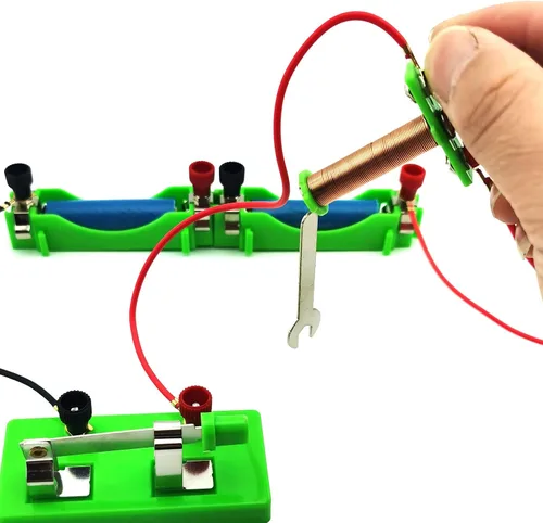 Vista 3 de EUDAX Kit de modelo de experimento de física DIY Materiales electromagnéticos Electroimán y circuito de descubrimiento de electricidad básica