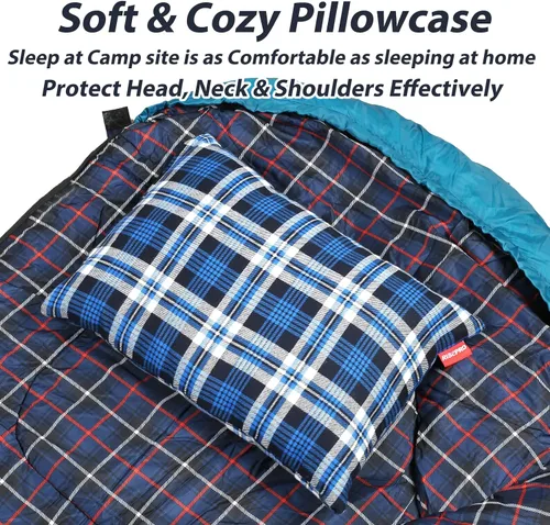 Vista 5 de Almohada para acampar al aire libre, ligera, comprimible, fundas de almohada de viaje de franela, funda de almohada extraíble lavable para acampar