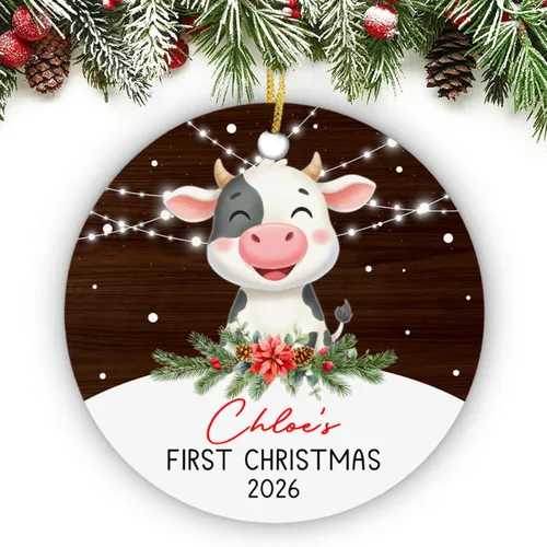 Vista 9 de Adorno de conejito de bebé, adorno personalizado con nombre y año para recién nacido 2026, decoración de conejo de Navidad personalizada, regalo