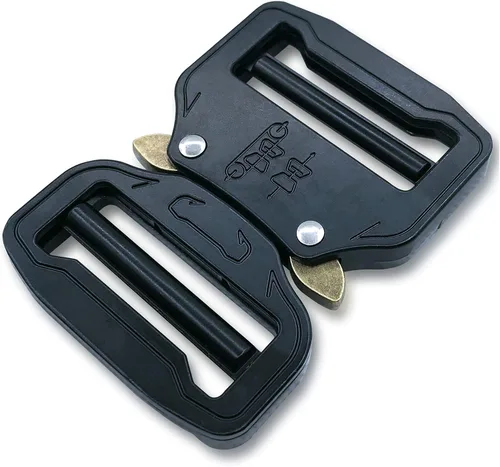 Vista 9 de Hebilla de cinturón táctica ajustable dual de metal, hebilla de cinturón resistente de 1 pulgada (0.984 in)
