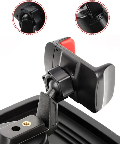 Vista 6 de JeCar Soporte de teléfono JK para salpicadero, accesorios interiores para Jeep Wrangler JK JKU 2011-2018, negro