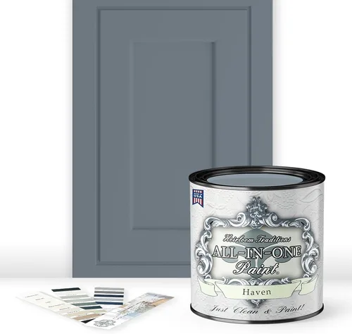 Vista 51 de Pintura TODO EN UNO, Abbey (gris cálido), Muestra de 8oz - Pintura duradera para gabinetes y muebles. Imprimación y capa superior incorporadas,