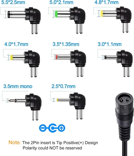 Vista 5 de SoulBay – Adaptador de CC/CA de multi voltios, universal, 12 W, cambio de fuente de poder con 6 enchufes adaptadores a elección, apto