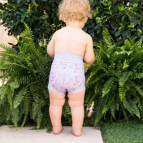 Vista 6 de Splash About Happy Nappy - Pañal de natación reutilizable, color lila primavera, 12-24 meses