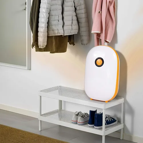 Vista 3 de Deshumidificador para el sótano del hogar, 430 pies cuadrados, pequeño deshumidificador silencioso portátil con apagado automático, tanque de agua