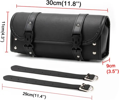 Vista 4 de Alforja de motocicleta EalineStore para guardar herramientas, Negro (Black-1)