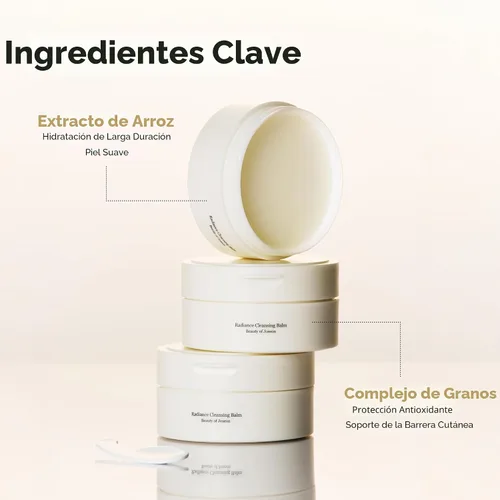 Vista 5 de Beauty of Joseon Radiance - Bálsamo limpiador de maquillaje, protector solar, limpiador de poros para pieles sensibles al acné. Cuidado de la piel