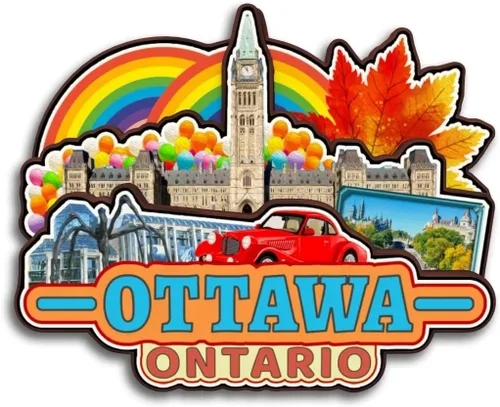 Vista 27 de Kitchener Ontario Canada - Imán para nevera de madera 3D, madera 3D, hecho a mano, recuerdos de la ciudad, imán para nevera, decoración del hogar
