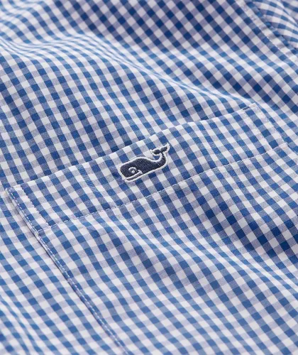 Vista 4 de vineyard vines Camisa de popelina elástica a cuadros para hombre