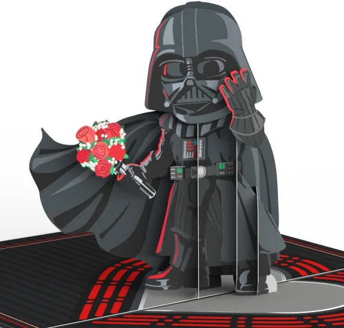 Vista 2 de Lovepop Love Star Wars™ Darth Vader™ - Tarjeta emergente para ella y él - Tarjetas de felicitación 3D para niños, niñas, hombres, mujeres - Be Mine