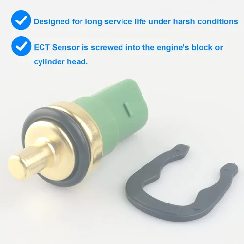 Vista 3 de Sensor de temperatura del refrigerante, sensor de temperatura ECT reemplazo 158-0629, 1580629 compatible con Audi VW - 1999-2010 Beetle, 1999-2006