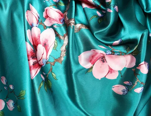 Vista 5 de vabovin Silk Like Head Scarf for Women Satin Printed Bandana for Hair Wrapping Fashion Accessory 35 Inch Square Hair Scarf