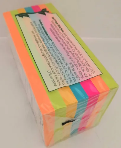 Vista 3 de Post-it Notas súper adhesivas, 3 pulgadas x pulgadas, colección Río de Janeiro, 14 blocs, 90 hojas/bloc