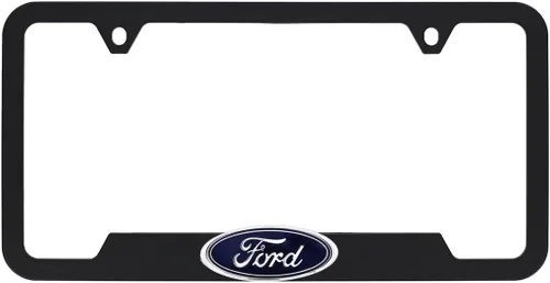 Vista 13 de Ford Logo 3D en negro de plástico ABS, soporte para matrícula con 2 agujeros (Negro/A)