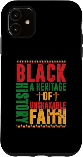Vista 5 de Funda cristiana para iPhone 15 Heritage Of Unshakable Faith Black History Month