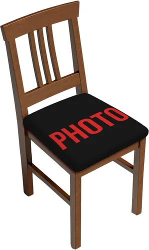 Vista 12 de Fundas de asiento para silla cuadrada de comedor de otoño de 16.9 pulgadas, dos piezas, funda de cojín elástica ajustable de repuesto extraíble