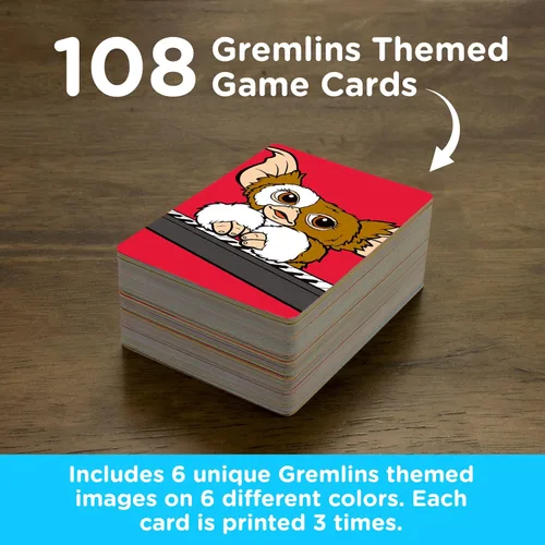 Vista 4 de AQUARIUS Gremlins Memory Master Card Game – Divertido juego de fiesta familiar para niños, adolescentes y adultos – Regalo de noche de juego