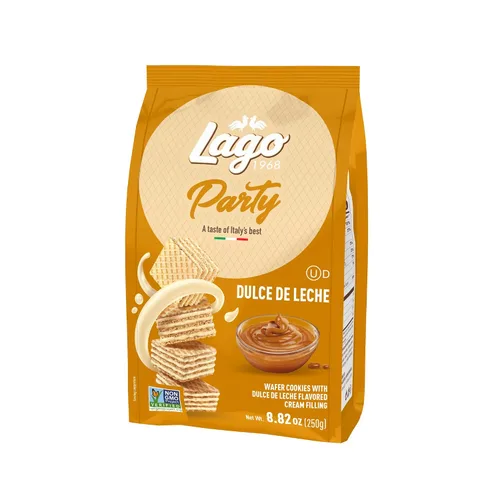 Vista 27 de Gastone Lago Party Wafers, capuchino, 8.82 onzas, galletas italianas de oblea con relleno de crema con sabor a capuchino, verificado sin OMG