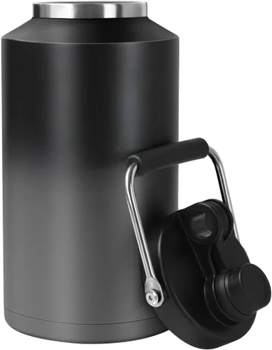 Vista 17 de Jarra de Agua de Galón, Botella de Agua Aislada, Jarra de 1 Galón con Asa, Botella de Agua Grande de Acero Inoxidable de 128 oz de Boca Ancha