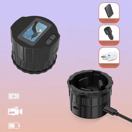 Vista 5 de Cámara digital de telescopio ocular de 64 GB: grabación de video 2K y accesorio de microscopio WiFi para telescopio, adaptador de ocular