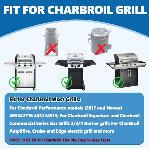 Vista 6 de SafBbcue 9328812P06 Bandeja de goteo para bandeja de goteo de grasa CharBroil 463365021 463448021 463655421 463347519 463347017 con revestimiento