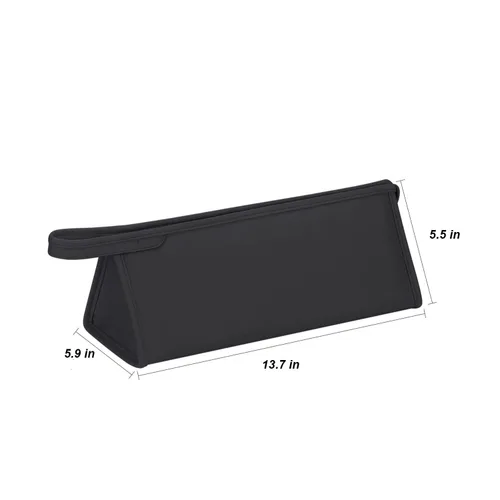 Vista 4 de Estuche de viaje de piel sintética portátil para Dyson Airwrap Styler/Dyson Supersonic Secador de pelo, impermeable, antiarañazos, a prueba de Negro