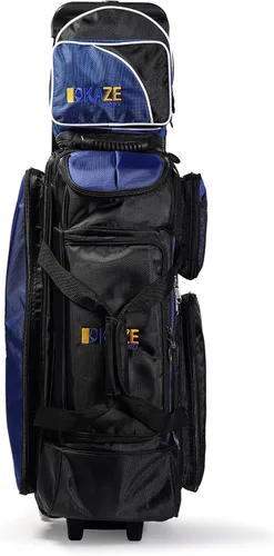 Vista 3 de Rodillo de Bolos para 3 Bolas + 1 Bolsa Adicional para 1 Bola de Color a Juego Azul-negro